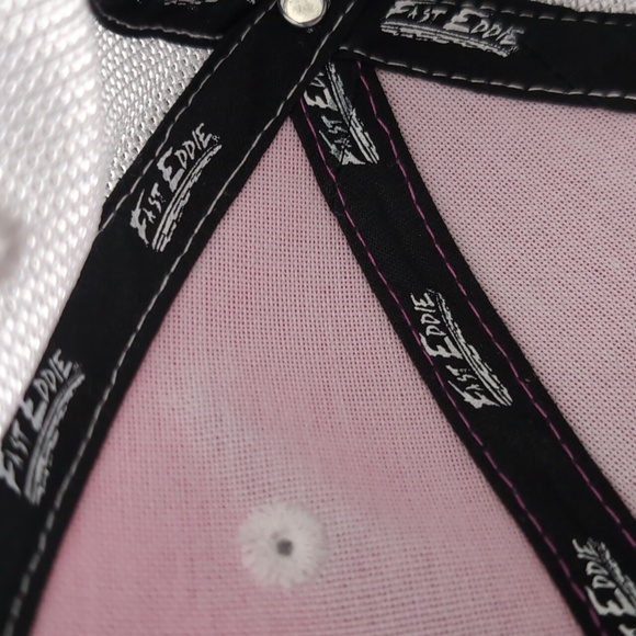Fast Eddie, Corvette Woman's Pink/White Mesh, Snapback Hat. - Picture 8 of 8